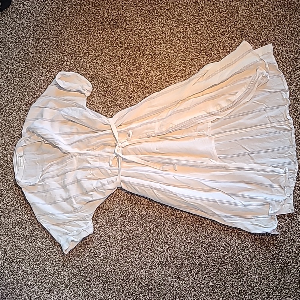 White Collared Shirt Dress